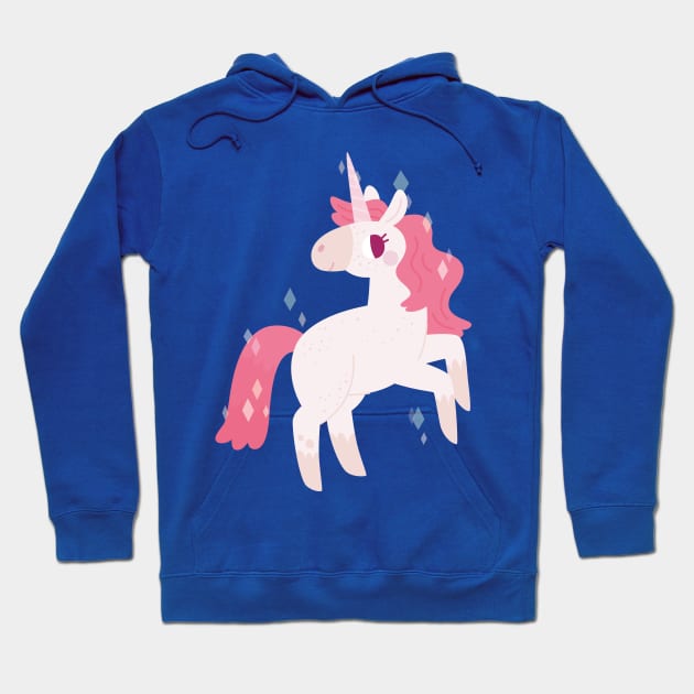 Sparkly Pink Unicorn Hoodie by clairestamper